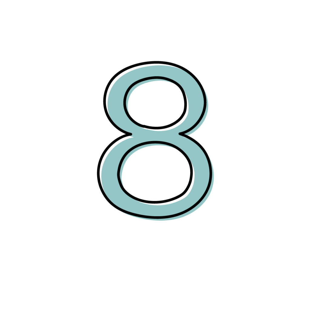 数字の8のイラスト