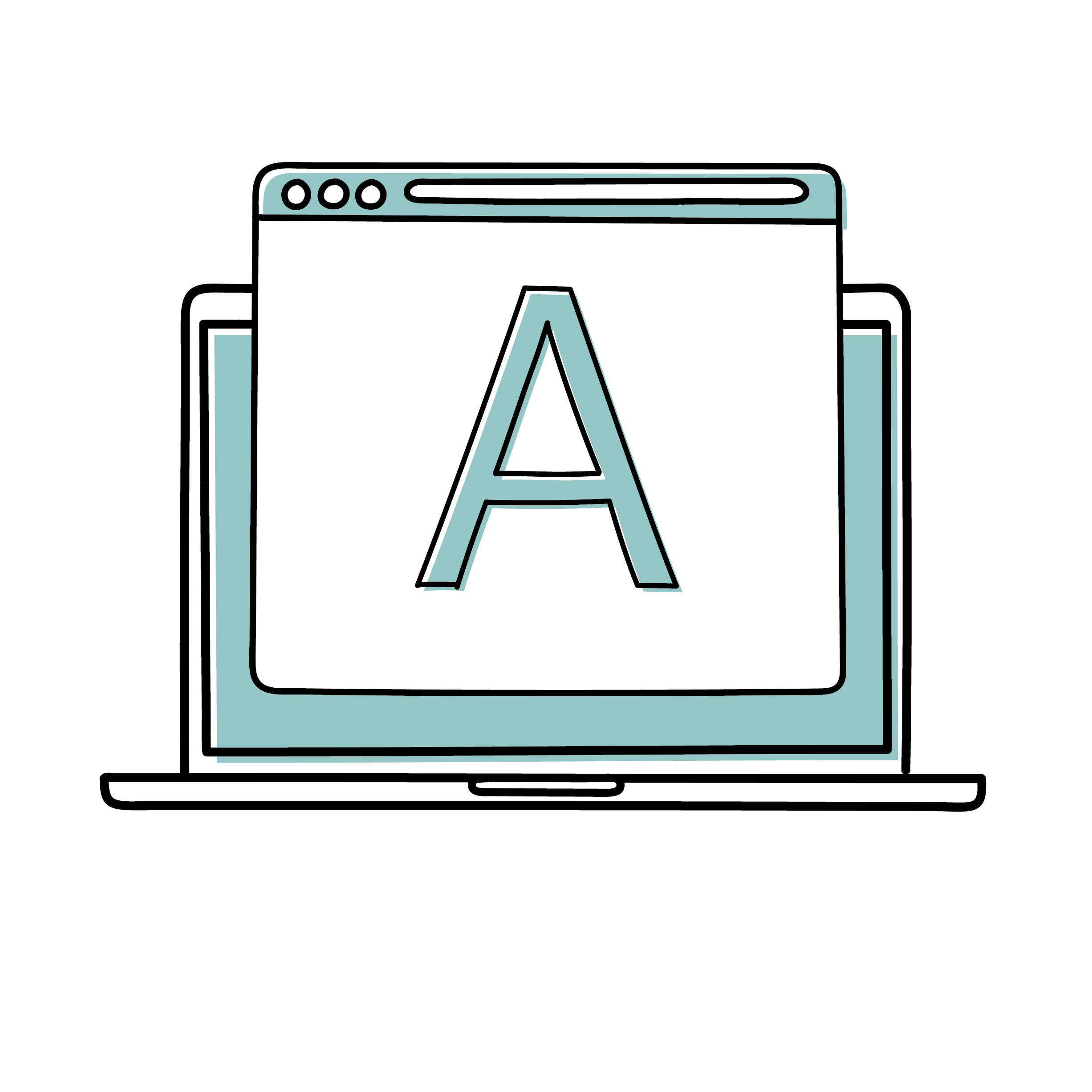 Abテストのaパターンを表示したパソコンのイラスト デジマイラスト デジタルマーケティング 広告業界のイラスト 無料dl 商用利用可