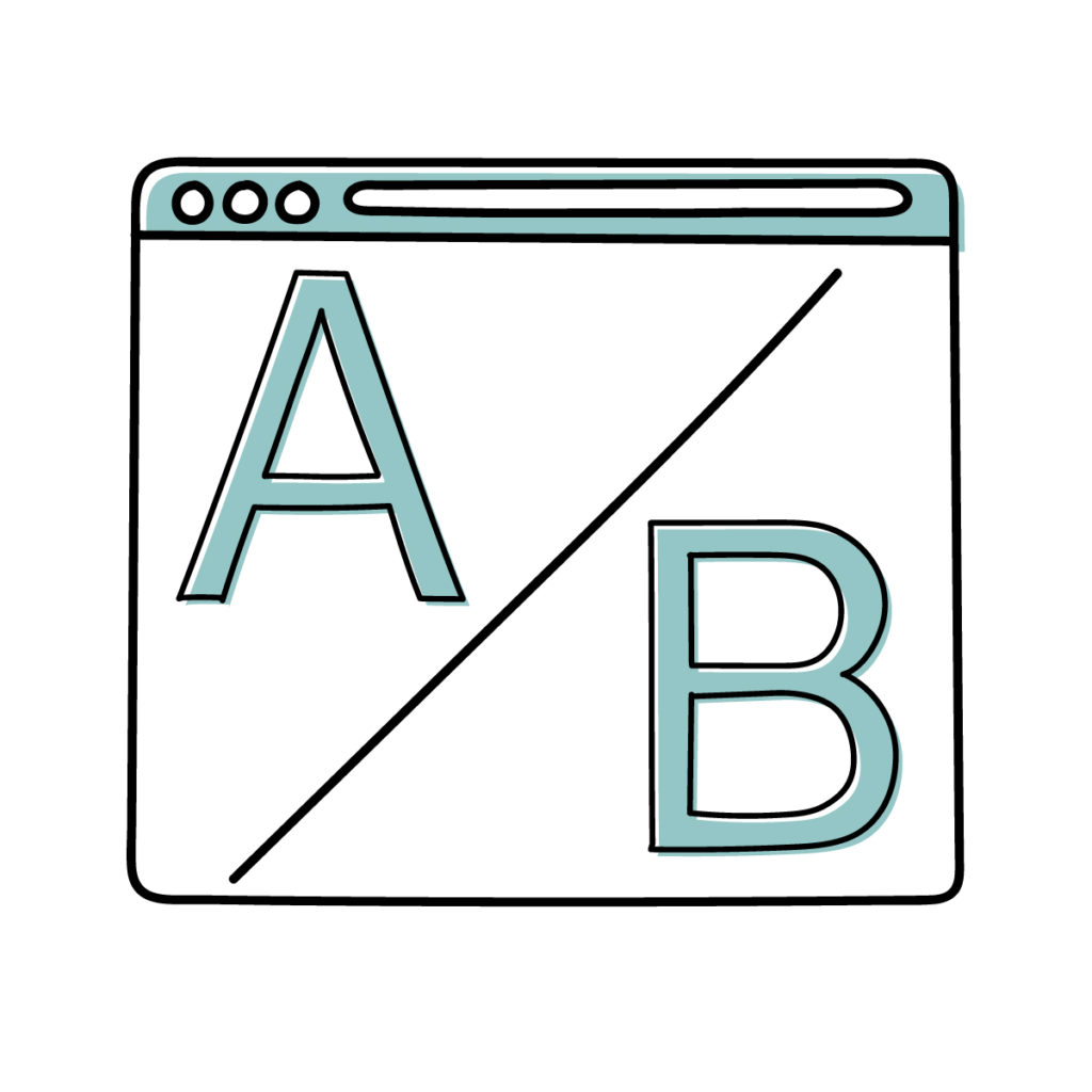 ABテストのイラスト