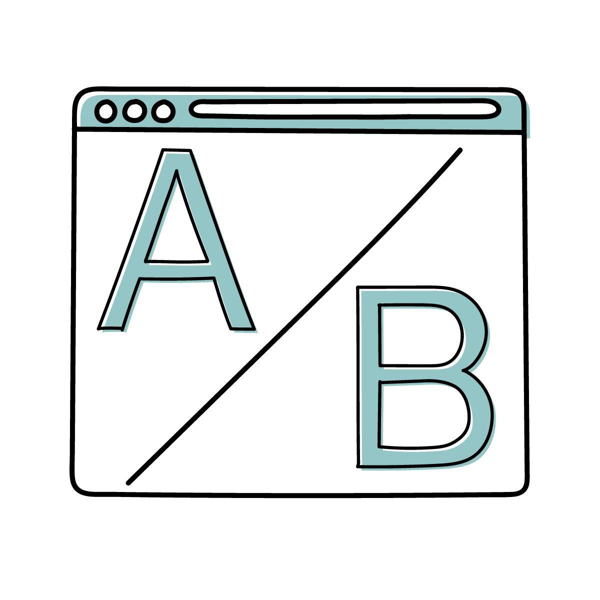 ABテストのイラスト