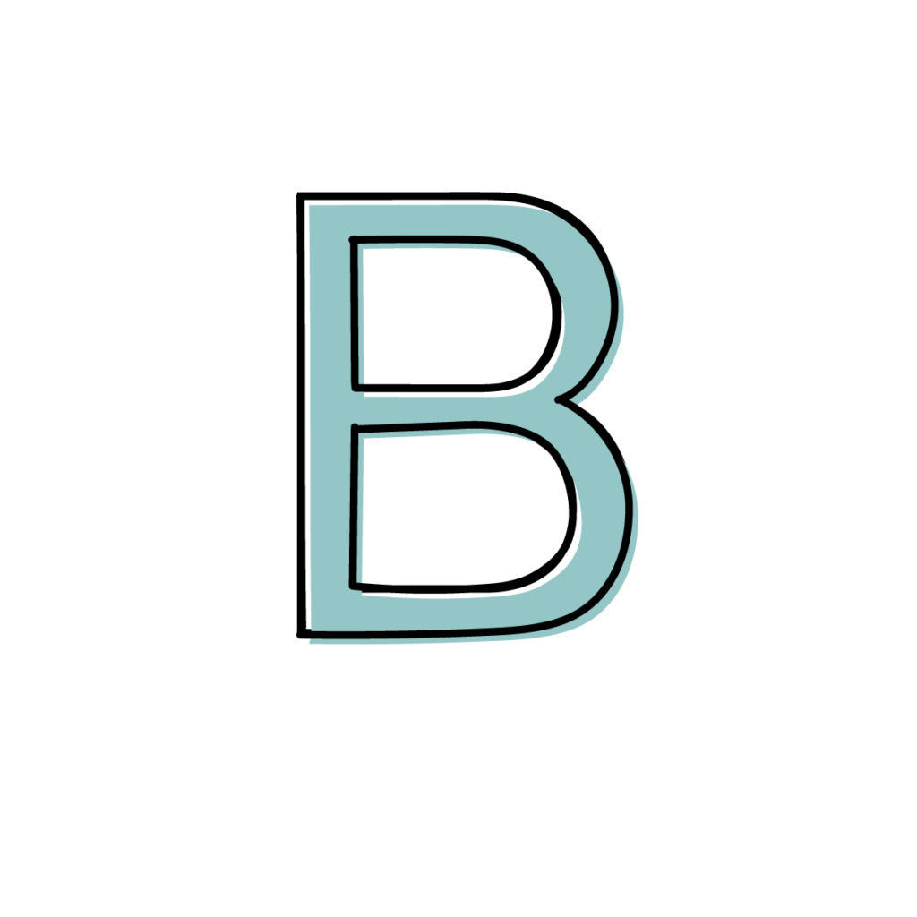 アルファベットのBのイラスト