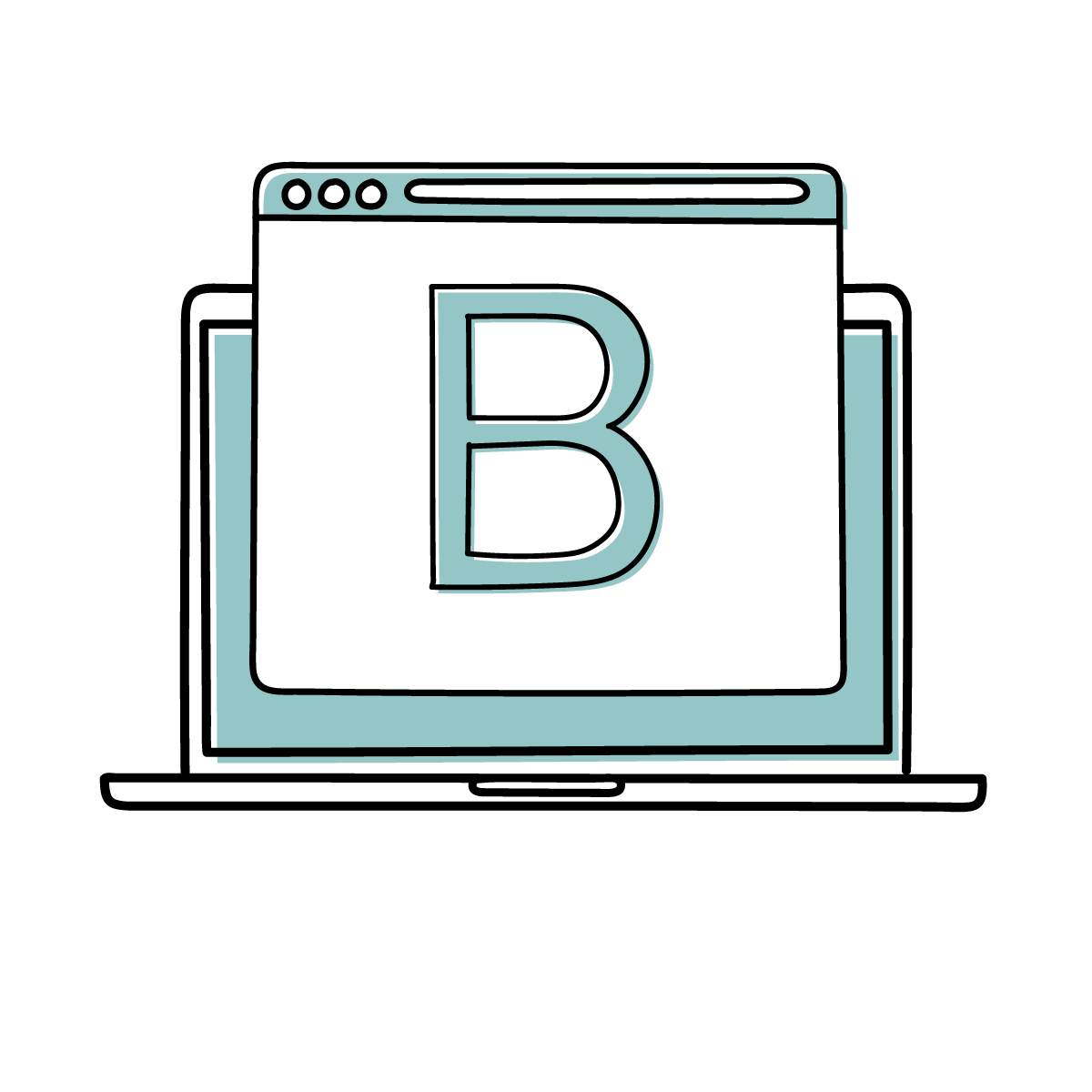 ABテストのBパターンを表示するパソコンのイラスト