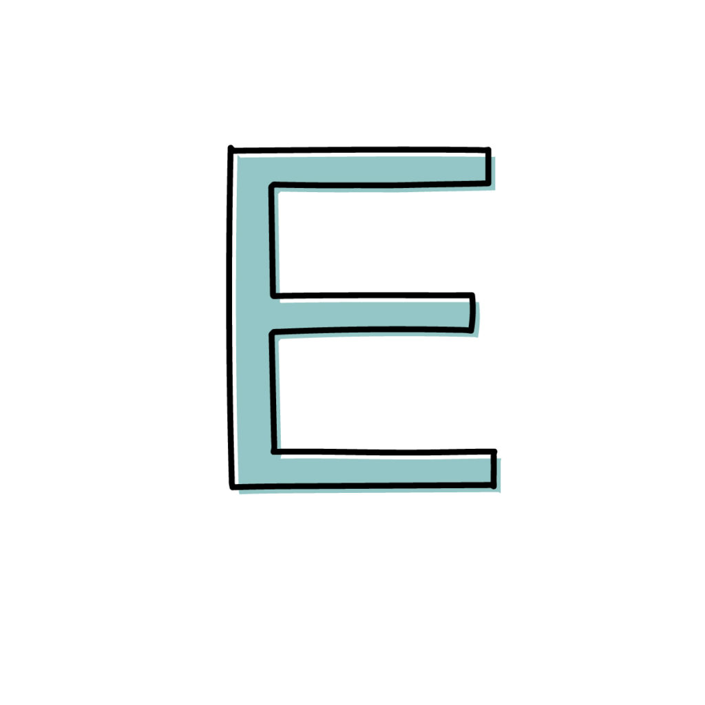 アルファベットのEのイラスト