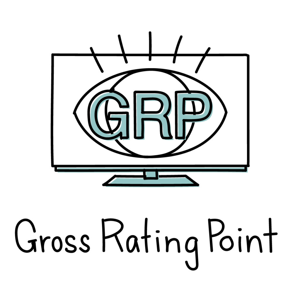 GRP(延べ視聴率)のイラスト