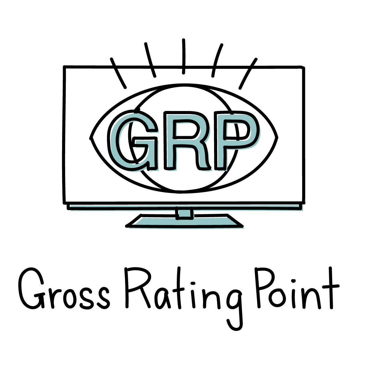 GRP(延べ視聴率)のイラスト