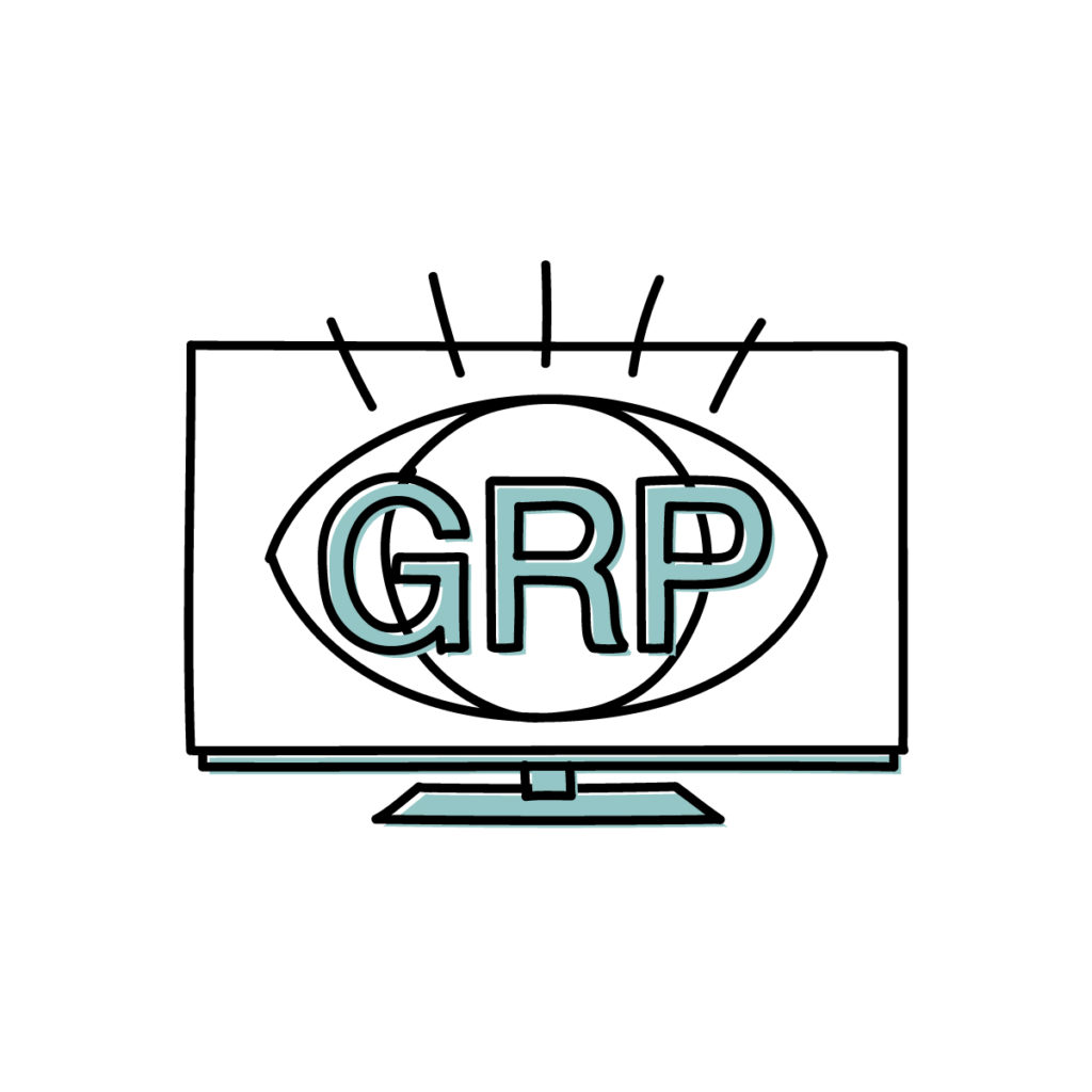 GRP(延べ視聴率)のイラスト