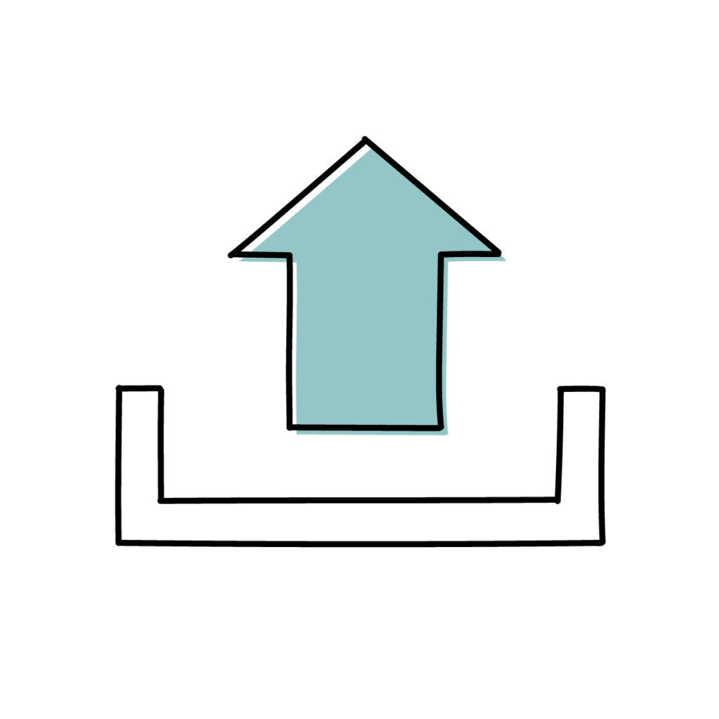 アップロードのイラスト
