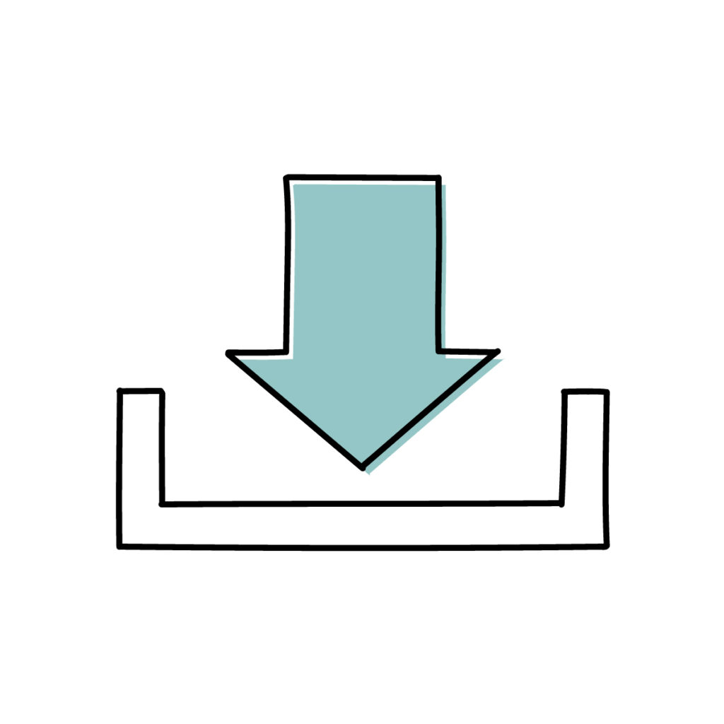 ダウンロードのイラスト