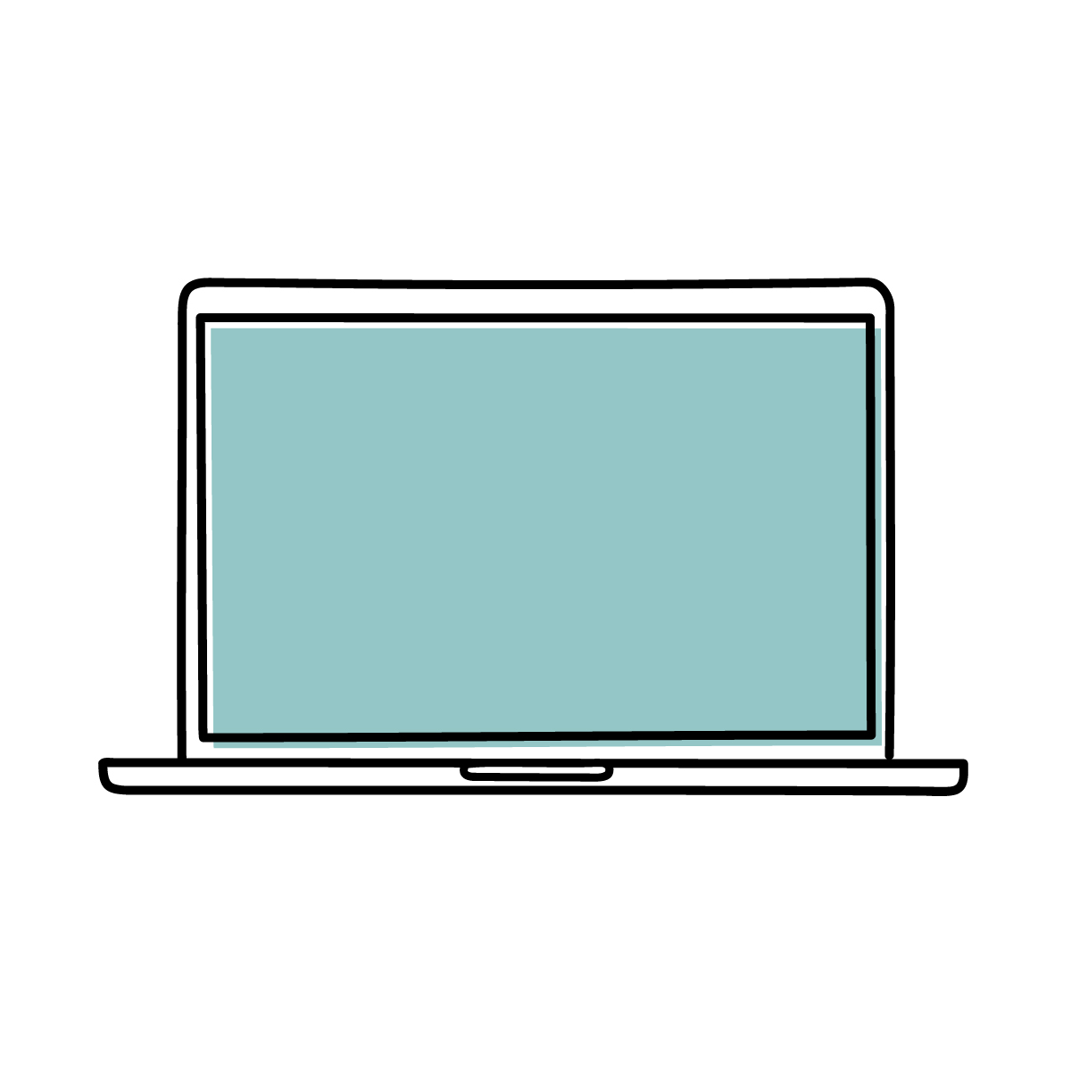 ノートパソコンのイラスト