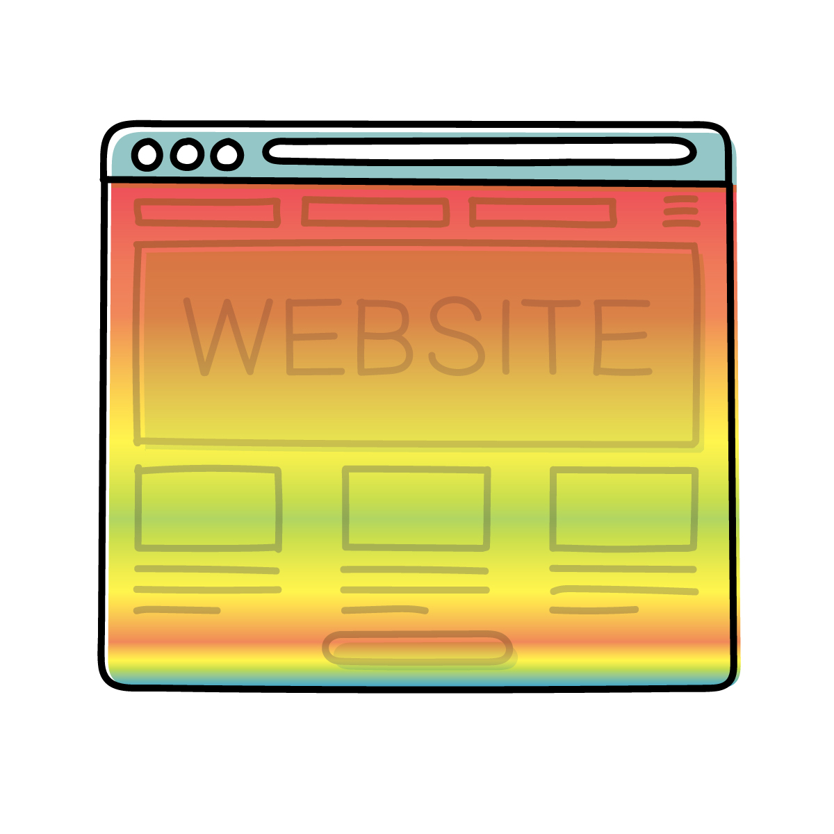 スクロールヒートマップのイラスト