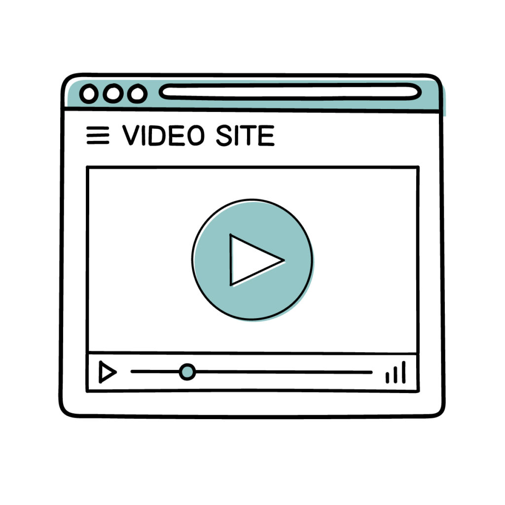 動画再生サイトのイラスト