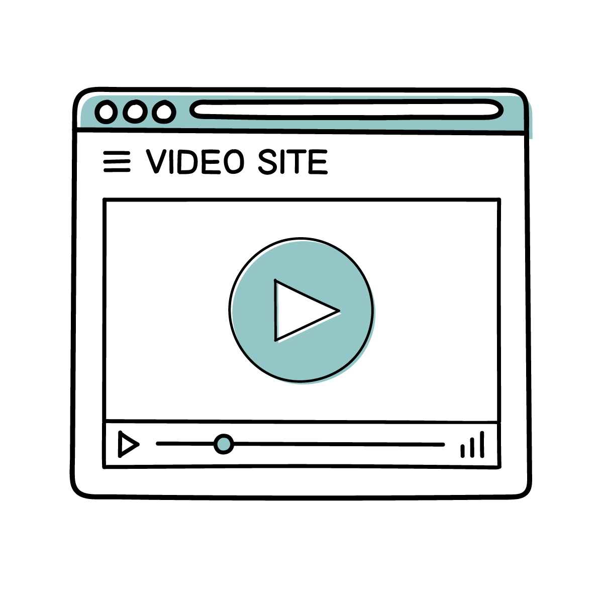 動画再生サイトのイラスト