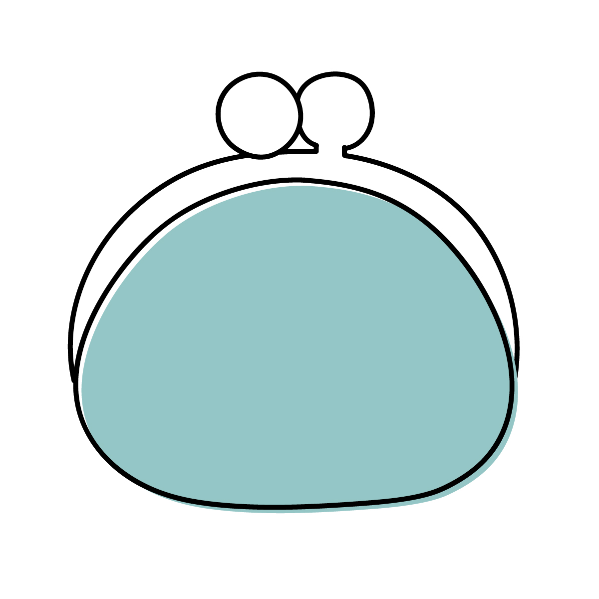 がま口財布のイラスト | デジマイラスト | デジタルマーケティング・広告業界のイラスト【無料DL・商用利用可】