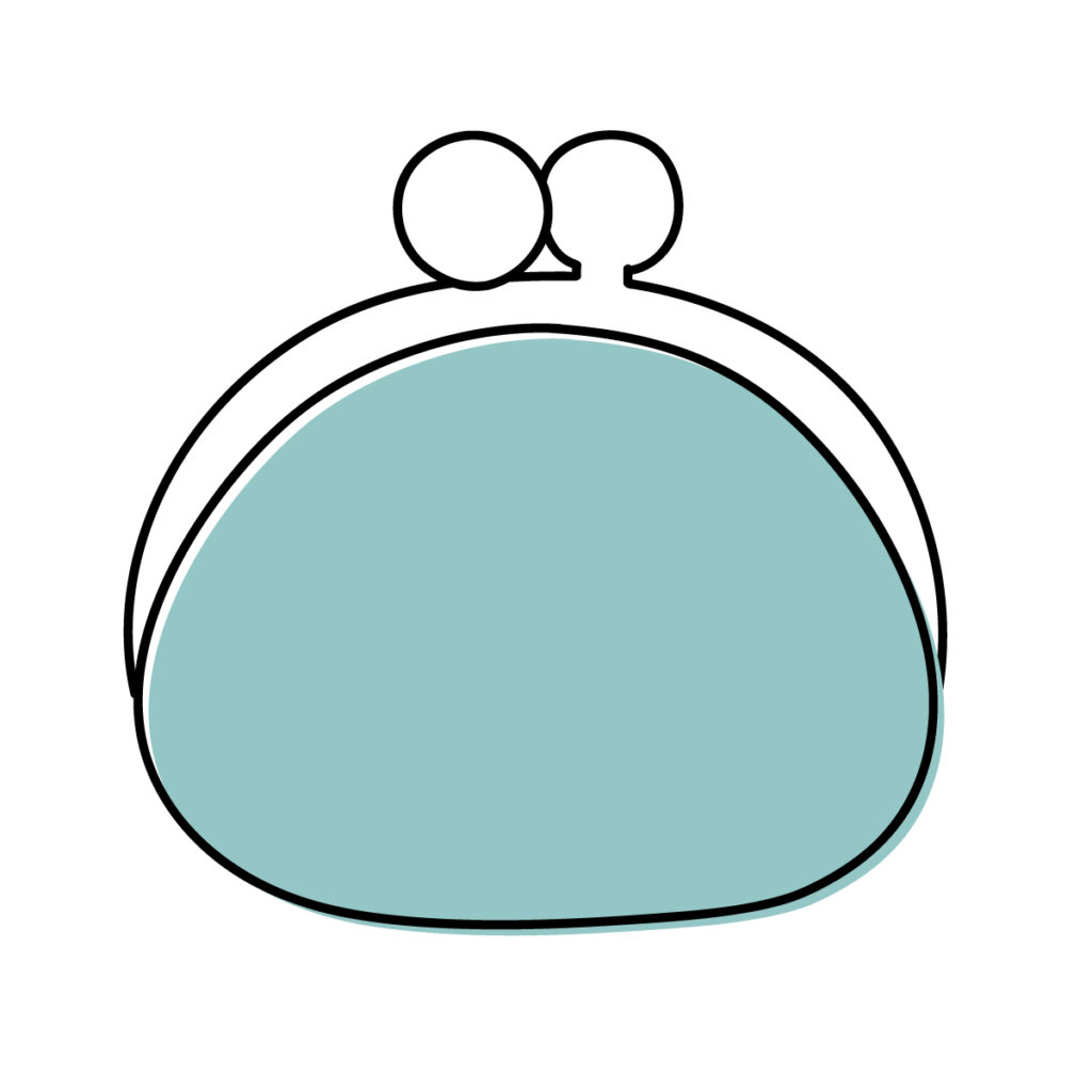 がま口財布のイラスト