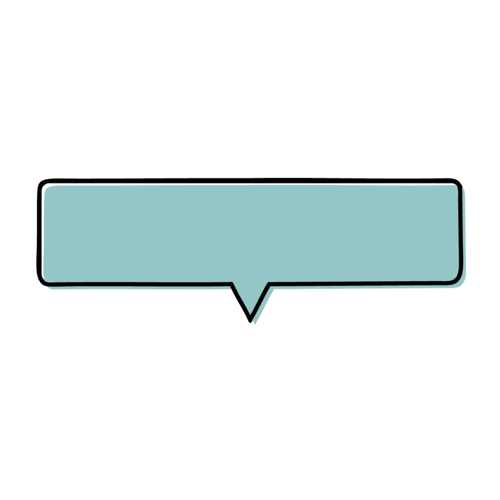 四角い吹き出しのイラスト