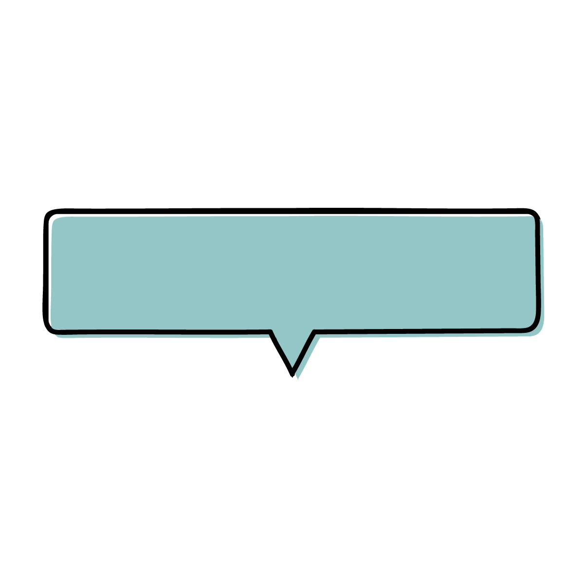 四角い吹き出しのイラスト