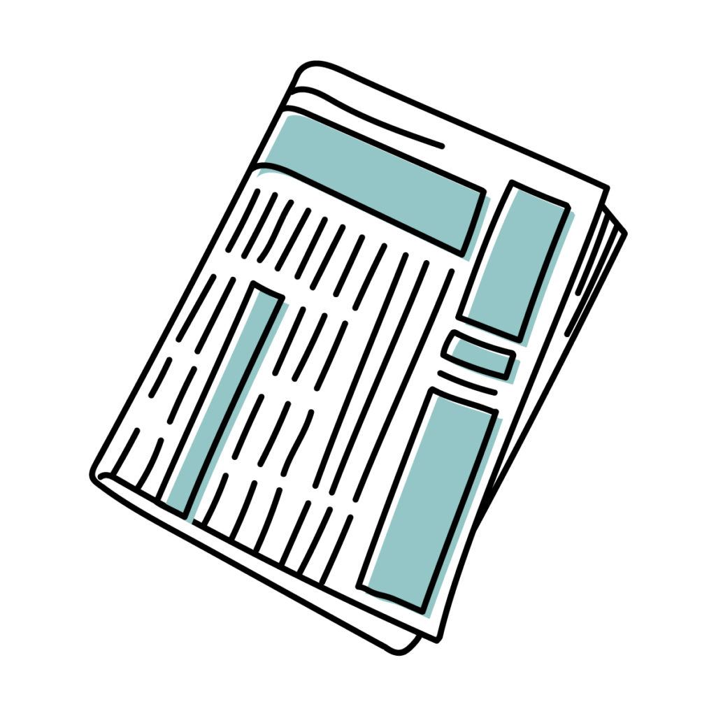 新聞紙のイラスト