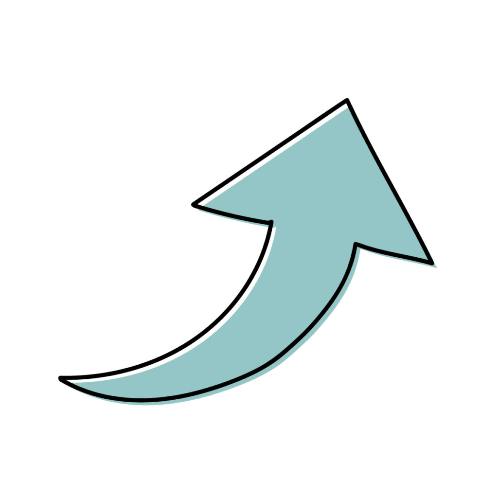 上向き矢印のイラスト